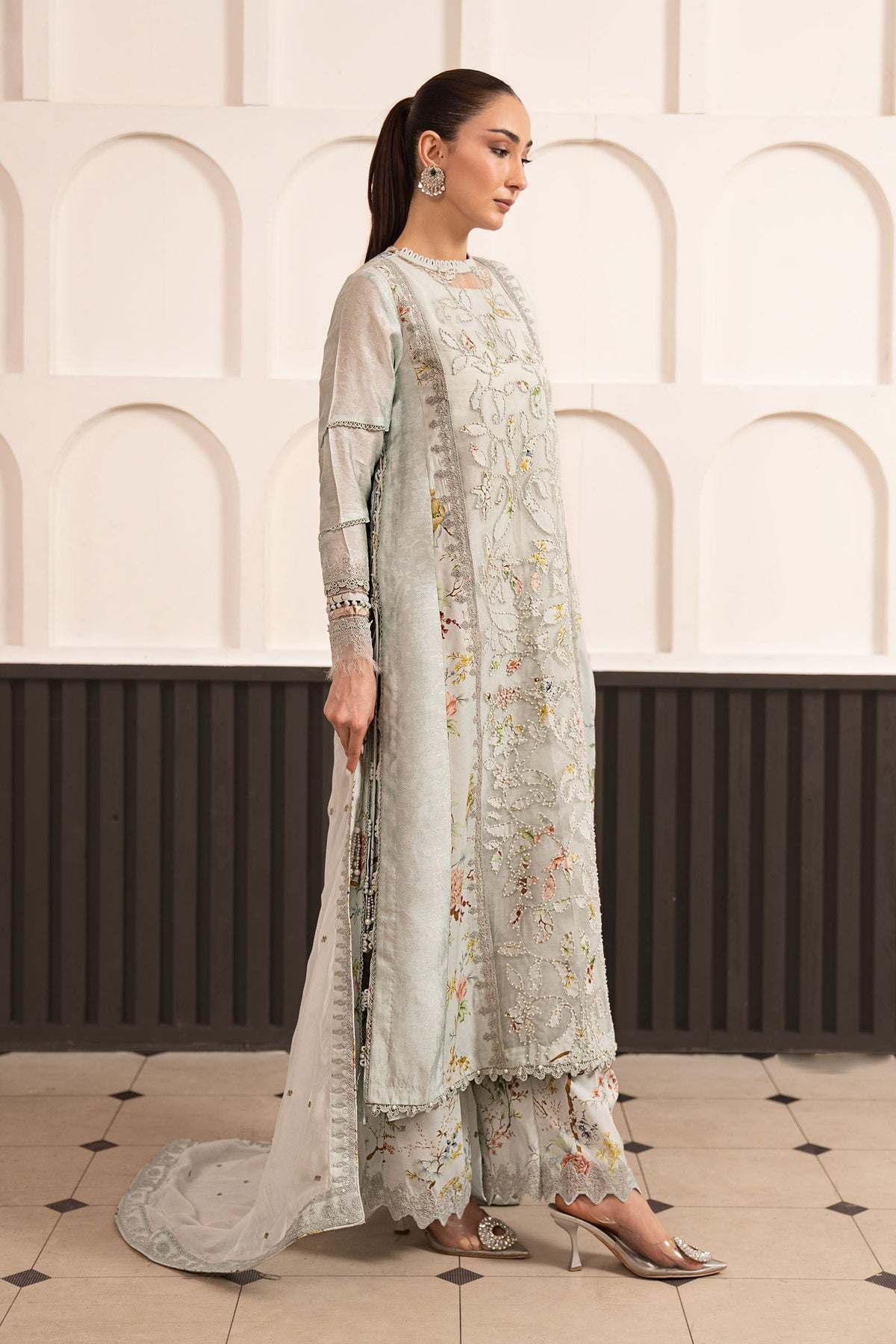 Maria B | Luxury Formals Pre Fall | SF-EA26-24-Ice Blue, image 4