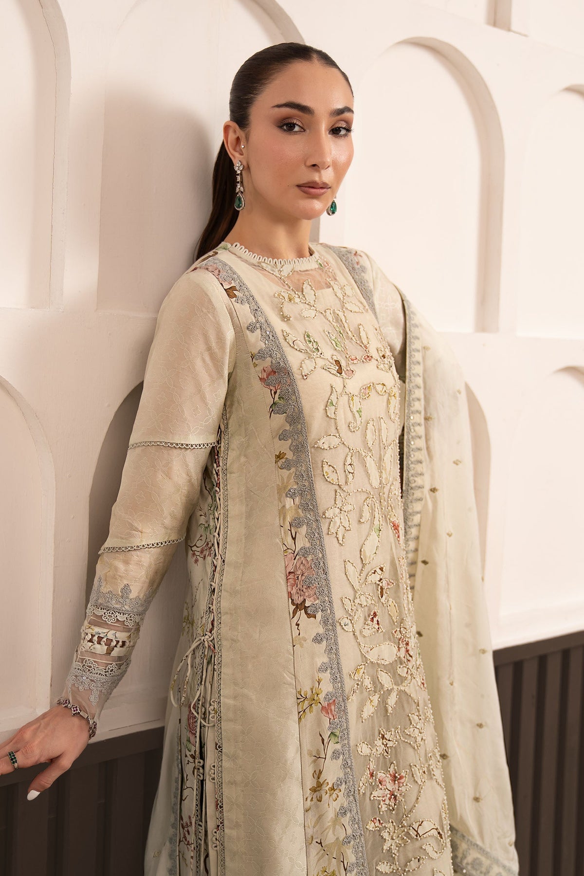 Maria B | Luxury Formals Pre Fall | SF-EA26-24-Light Yellow, image 3