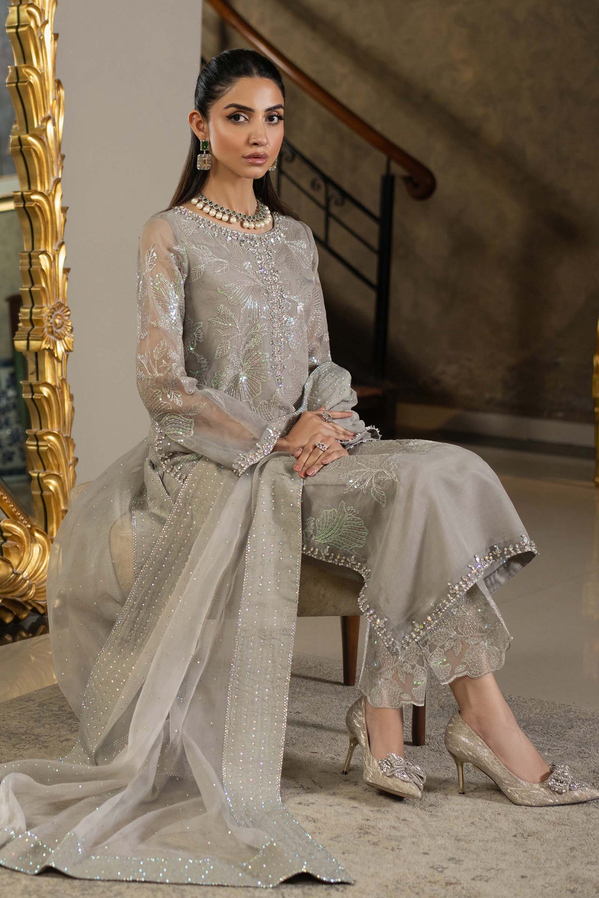 Maria B | Formal Wears | SF-EF25-15 -  Maria B Ladies Clothes - Original Designer Dress - House of Maryam