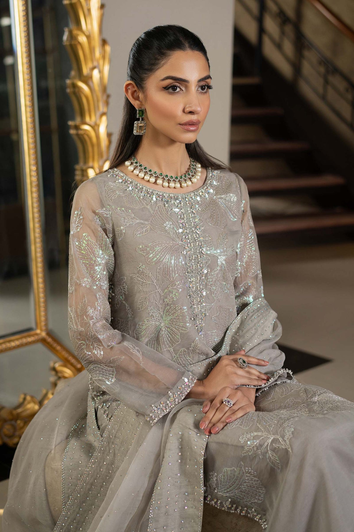Maria B | Formal Wears | SF-EF25-15 -  Maria B Ladies Clothes - Original Designer Dress - House of Maryam