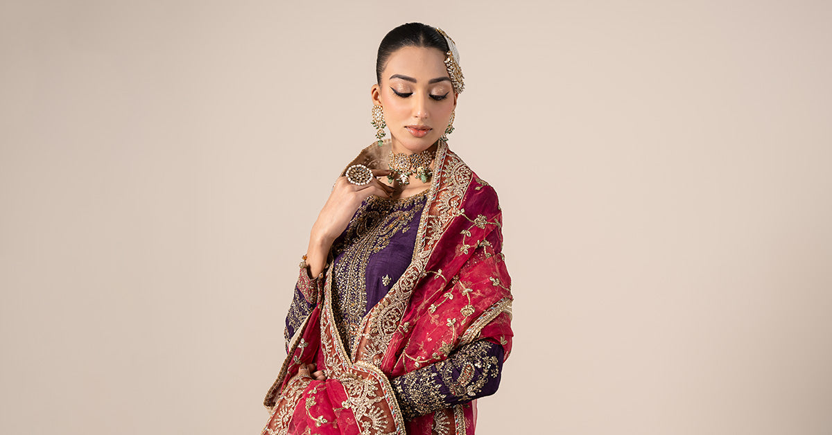 Maria B | Formal Wears | SF-EF25-02 -  Maria B Ladies Clothes - Original Designer Dress - House of Maryam