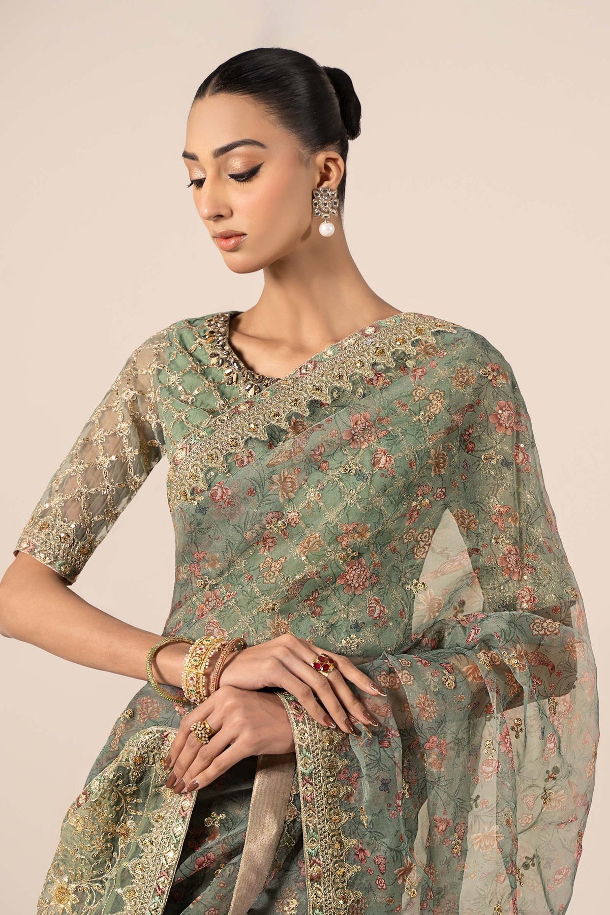 Maria B | Formal Wears | SF-EF25-08 -  Maria B Ladies Clothes - Original Designer Dress - House of Maryam