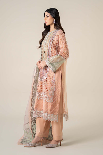 Maria B | Pre Fall 25 | Organza Suit 18 -  Maria B Ladies Clothes - Original Designer Dress - House of Maryam
