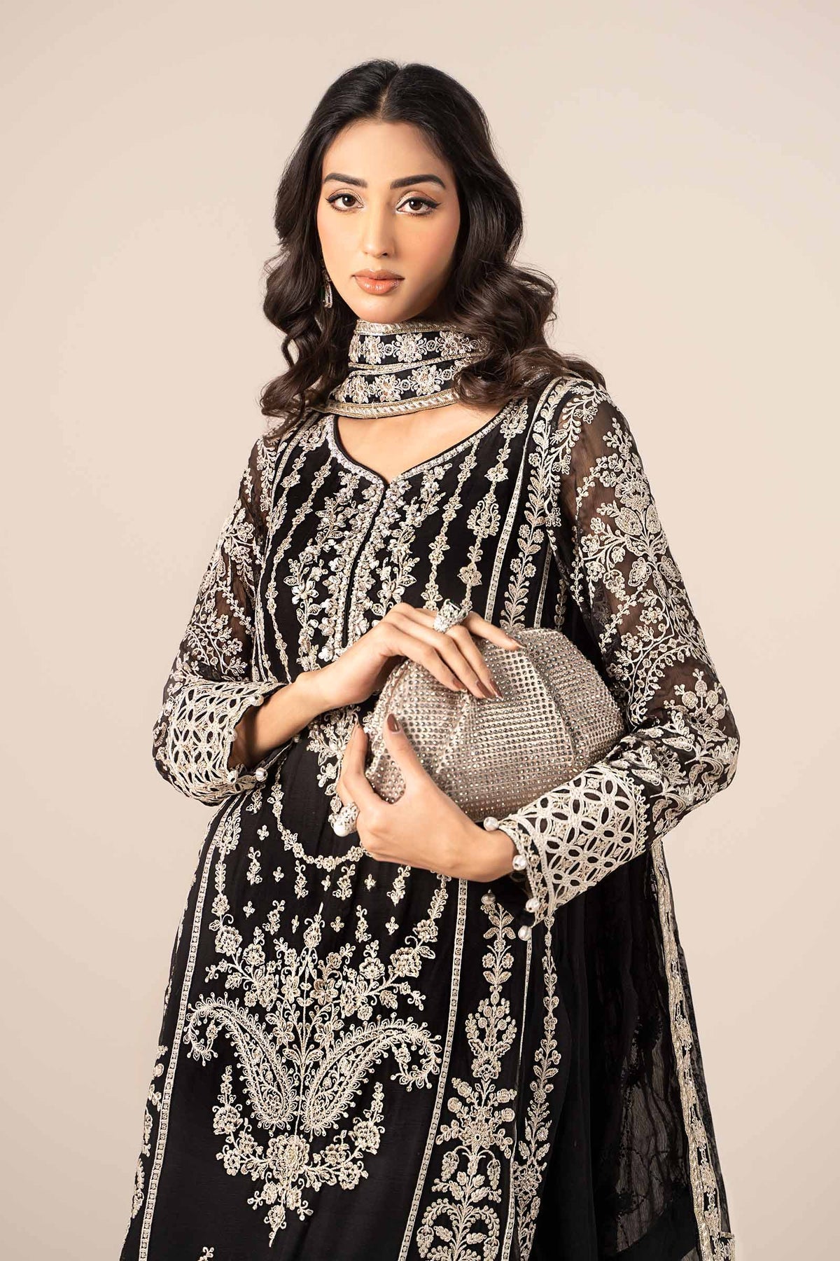 Maria B | Formal Wears | SF-EF25-20 -  Maria B Ladies Clothes - Original Designer Dress - House of Maryam