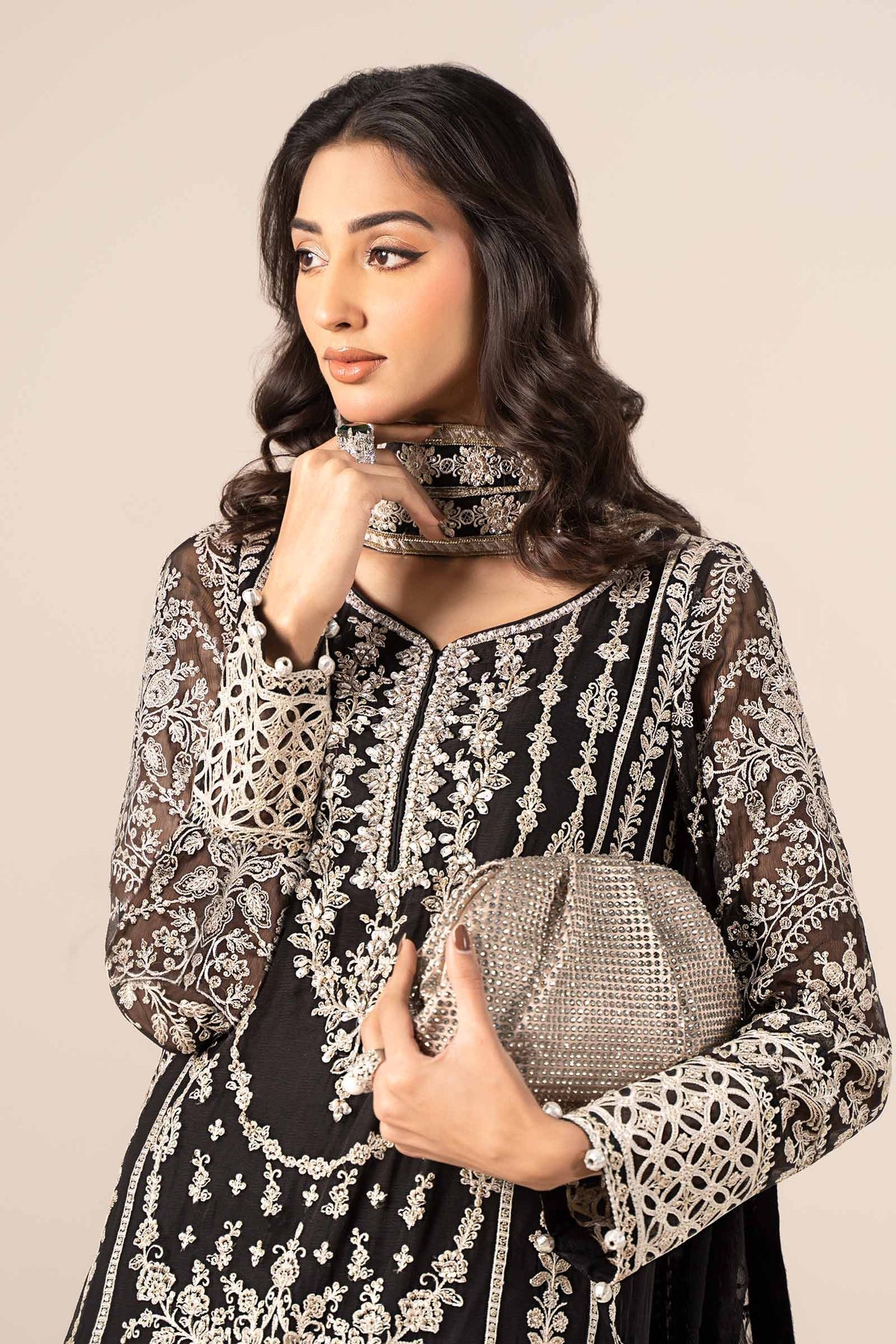 Maria B | Formal Wears | SF-EF25-20 -  Maria B Ladies Clothes - Original Designer Dress - House of Maryam