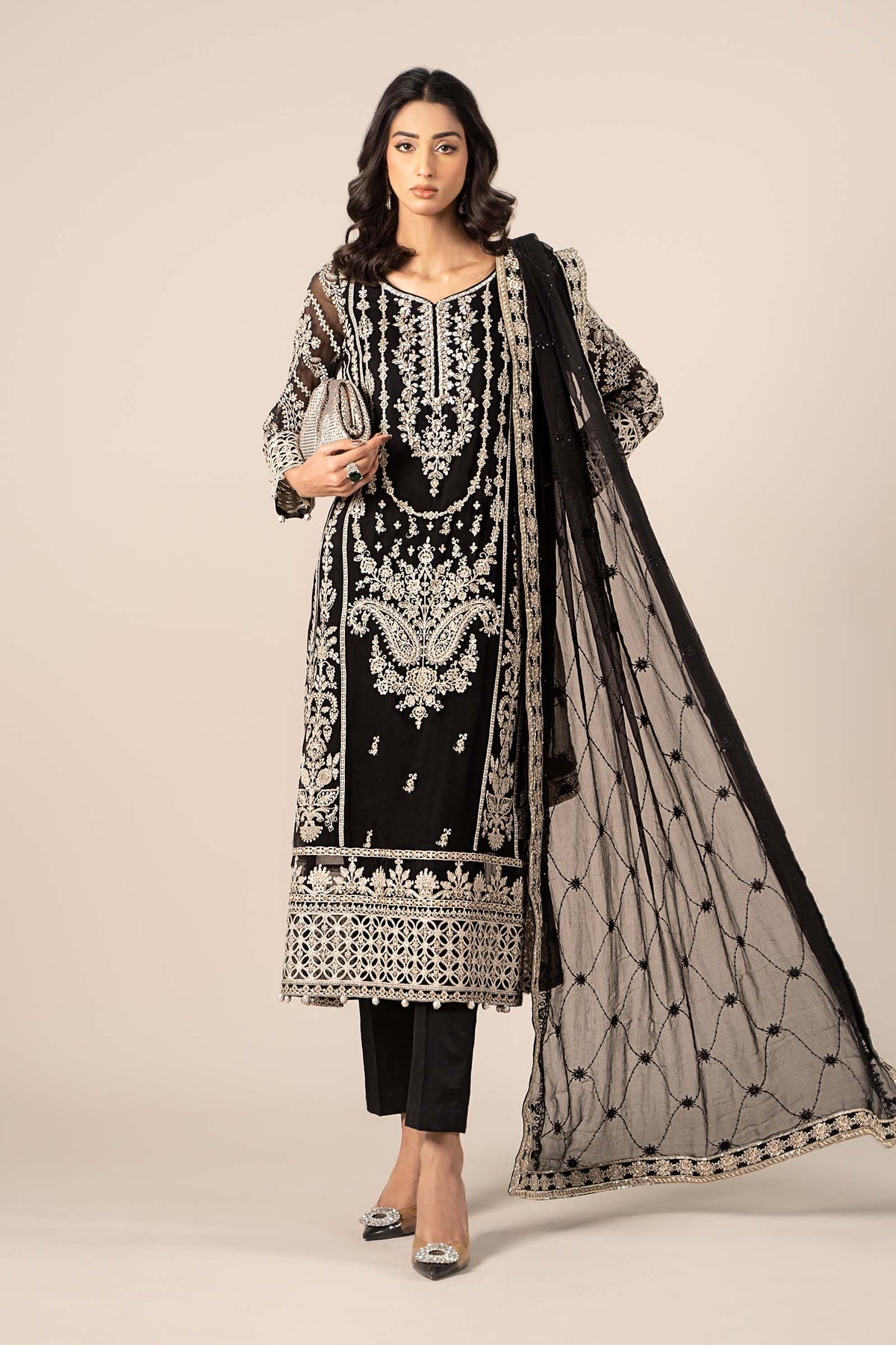 Maria B | Formal Wears | SF-EF25-20 -  Maria B Ladies Clothes - Original Designer Dress - House of Maryam