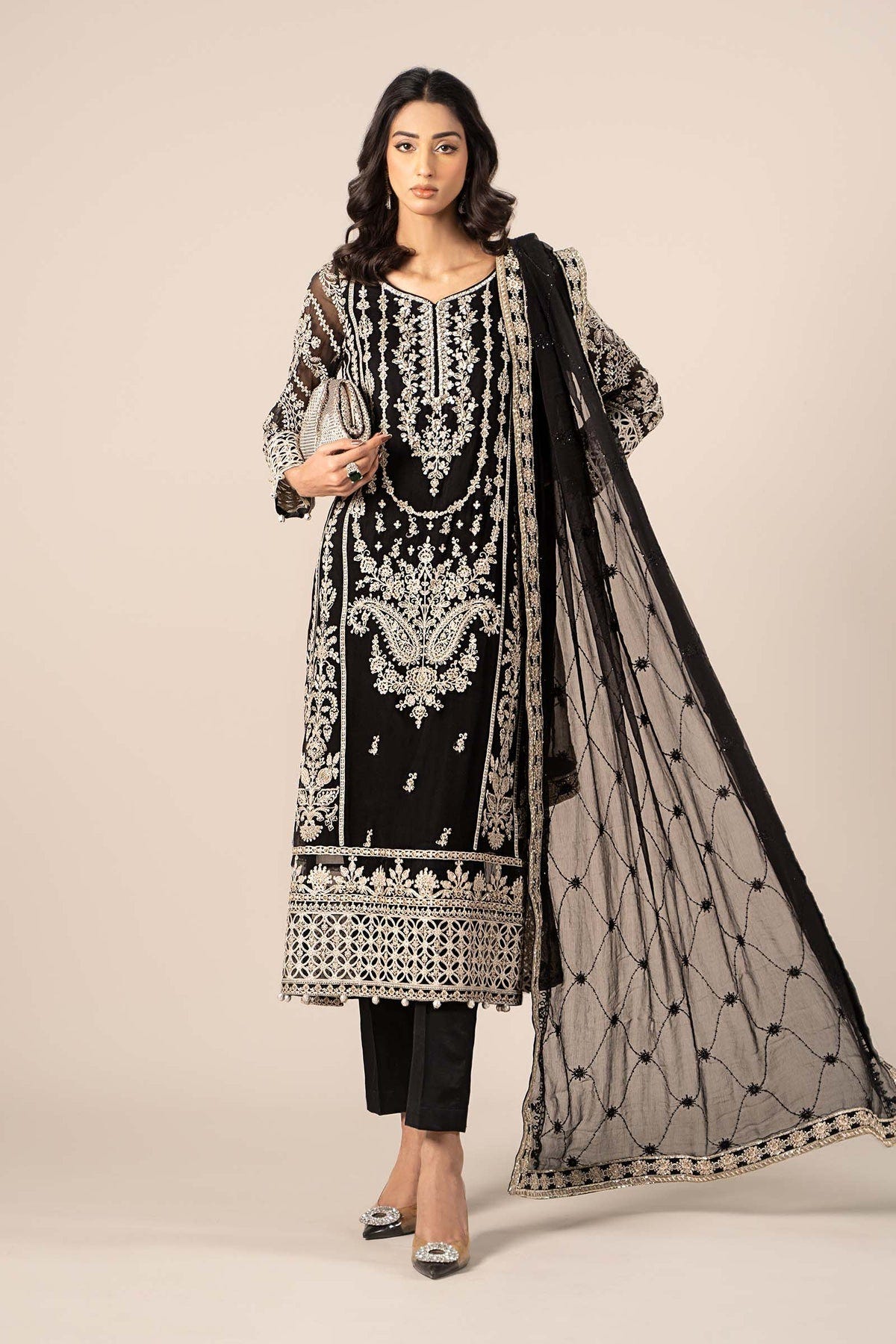 Maria B | Formal Wears | SF-EF25-20 -  Maria B Ladies Clothes - Original Designer Dress - House of Maryam