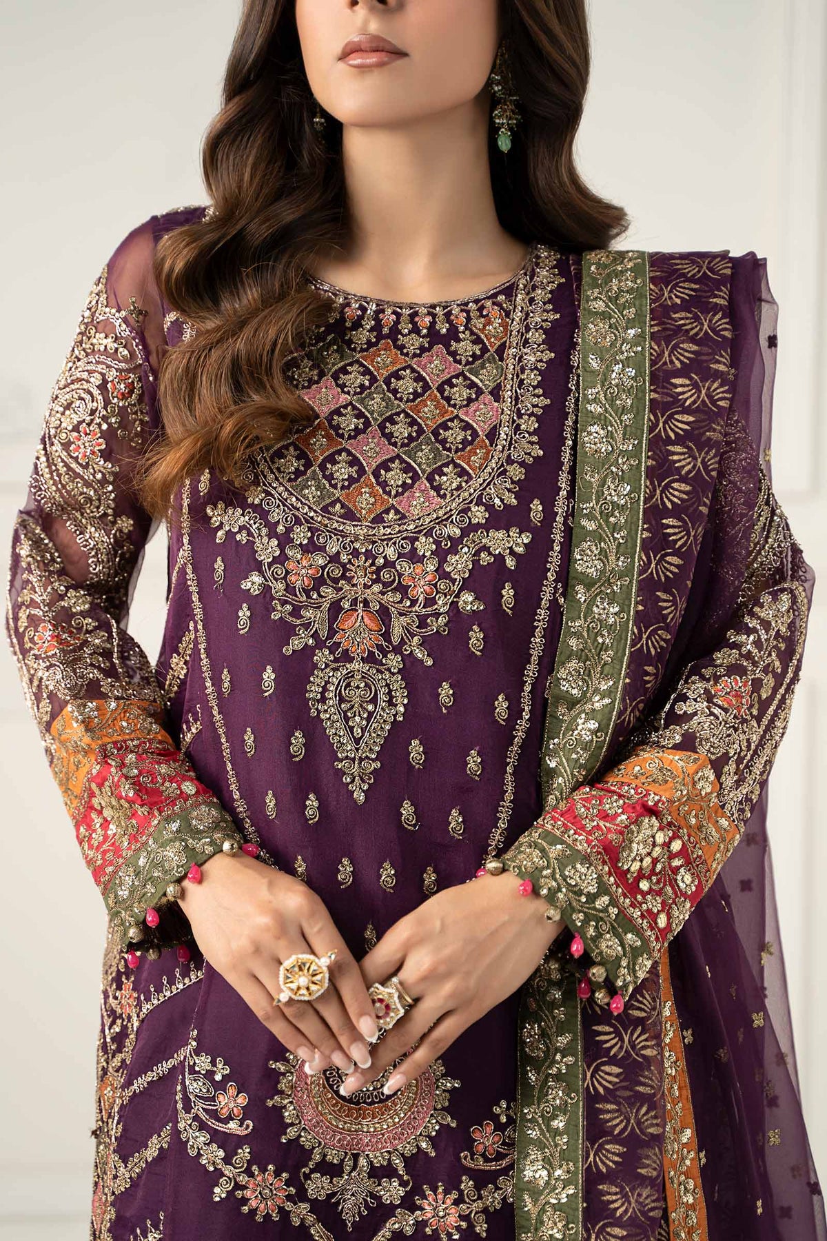 Maria B | Formal Wears | SF-EF25-28 -  Maria B Ladies Clothes - Original Designer Dress - House of Maryam