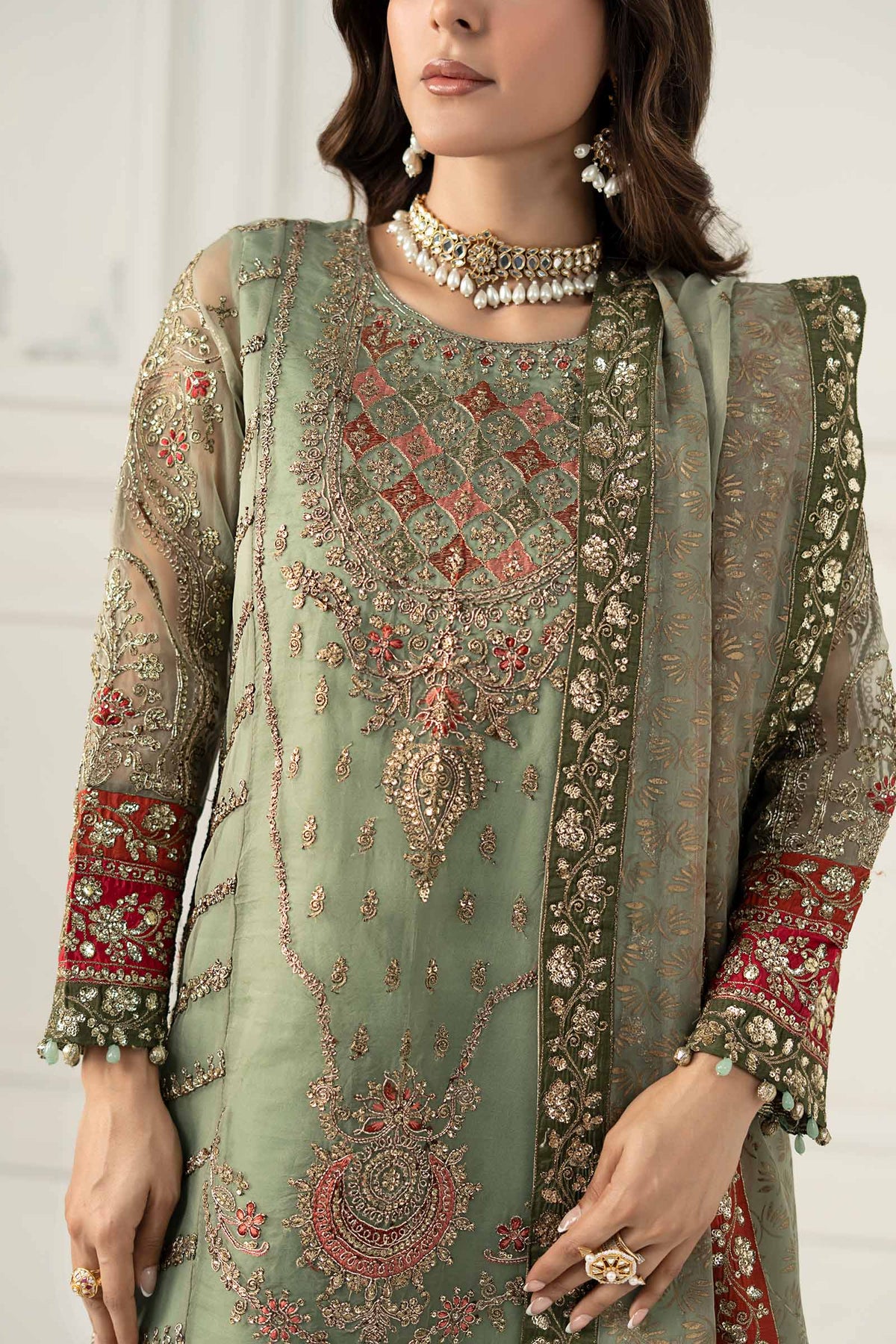 Maria B | Formal Wears | SF-EF25-28 -  Maria B Ladies Clothes - Original Designer Dress - House of Maryam