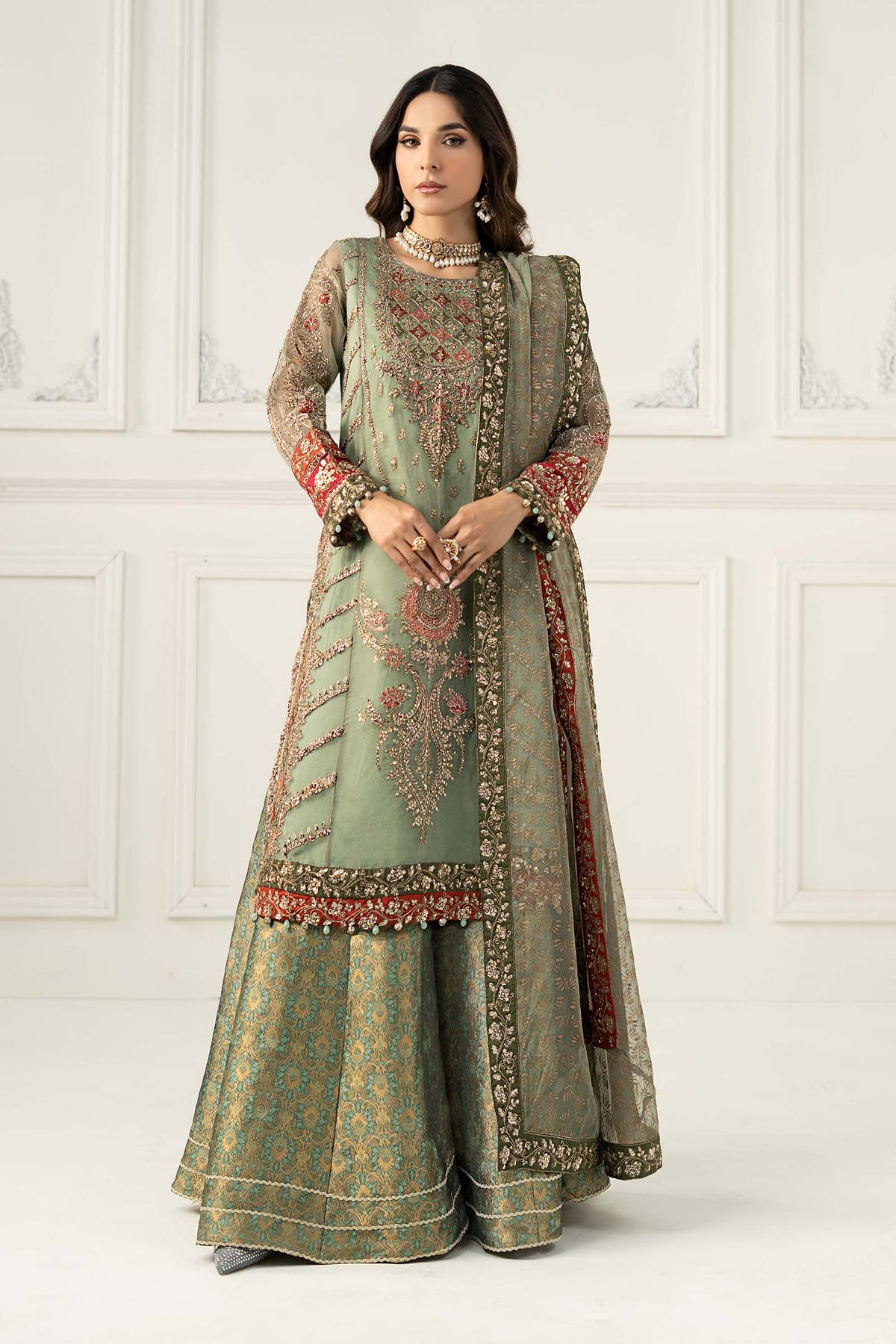 Maria B | Formal Wears | SF-EF25-28 -  Maria B Ladies Clothes - Original Designer Dress - House of Maryam
