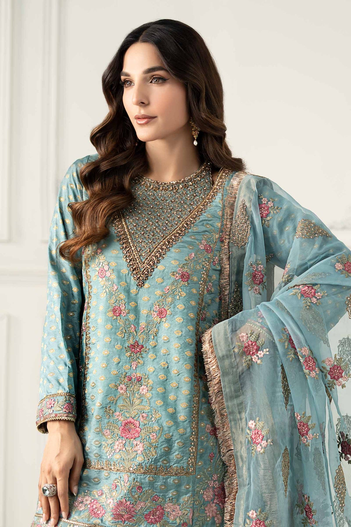 Maria B | Formal Wears | SF-EF25-31 -  Maria B Ladies Clothes - Original Designer Dress - House of Maryam