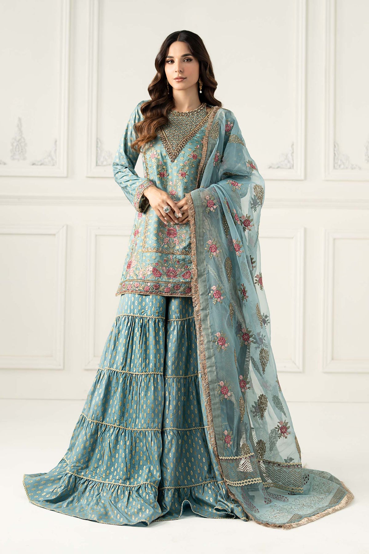 Maria B | Formal Wears | SF-EF25-31 -  Maria B Ladies Clothes - Original Designer Dress - House of Maryam