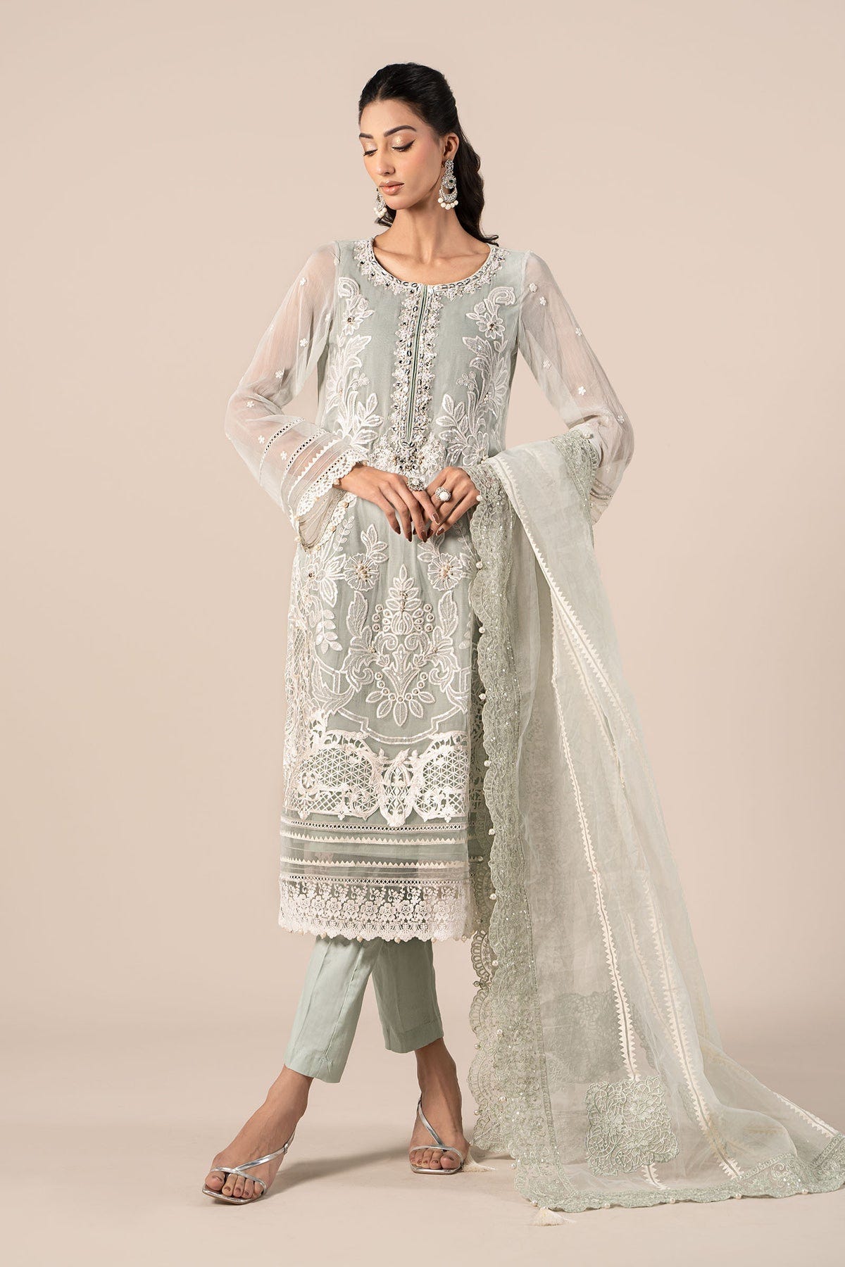 Maria B | Formal Wears | SF-EF25-34 -  Maria B Ladies Clothes - Original Designer Dress - House of Maryam