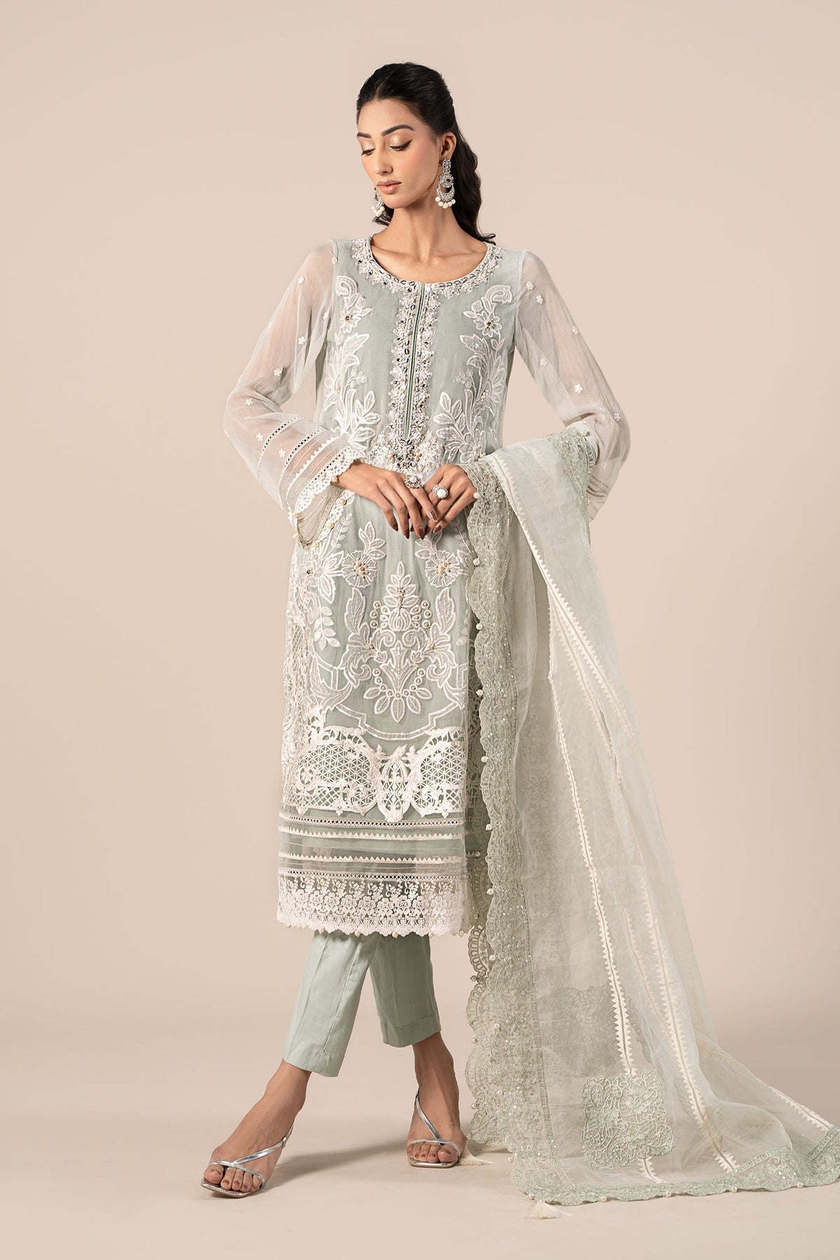Maria B | Formal Wears | SF-EF25-34 -  Maria B Ladies Clothes - Original Designer Dress - House of Maryam