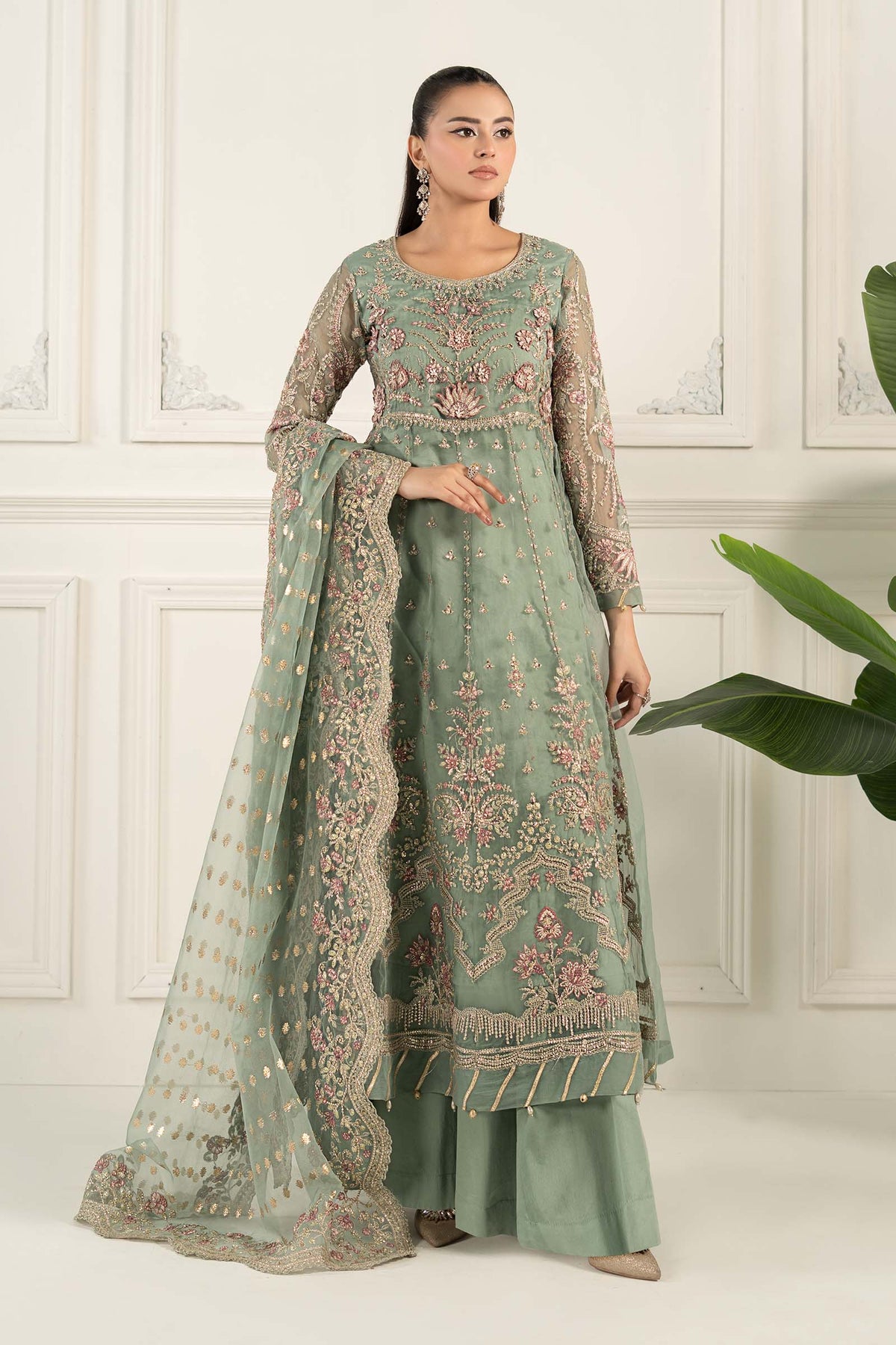 Maria B | Formal Wears | SF-EF25-40 -  Maria B Ladies Clothes - Original Designer Dress - House of Maryam