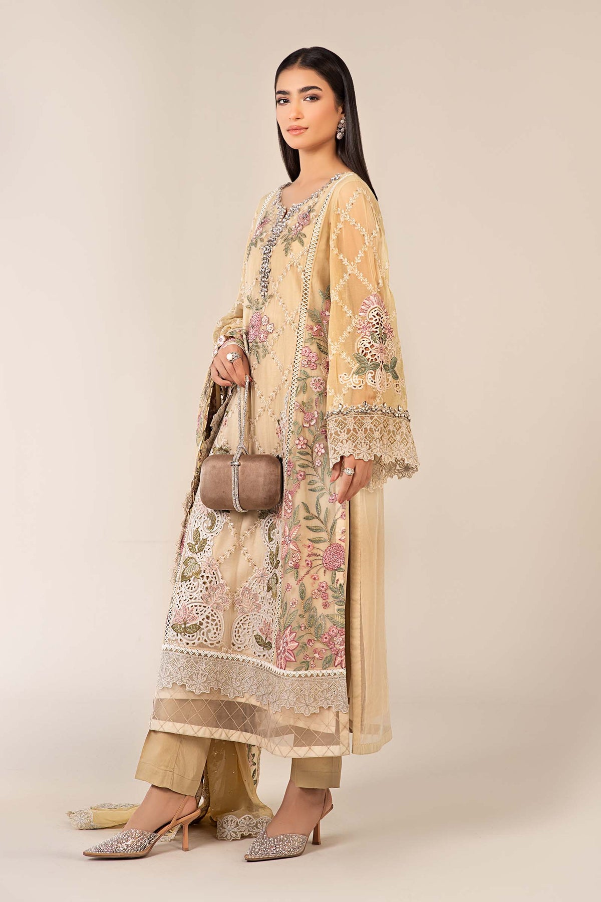 Maria B | Pre Fall 25 | Chiffon Suit 19 -  Maria B Ladies Clothes - Original Designer Dress - House of Maryam