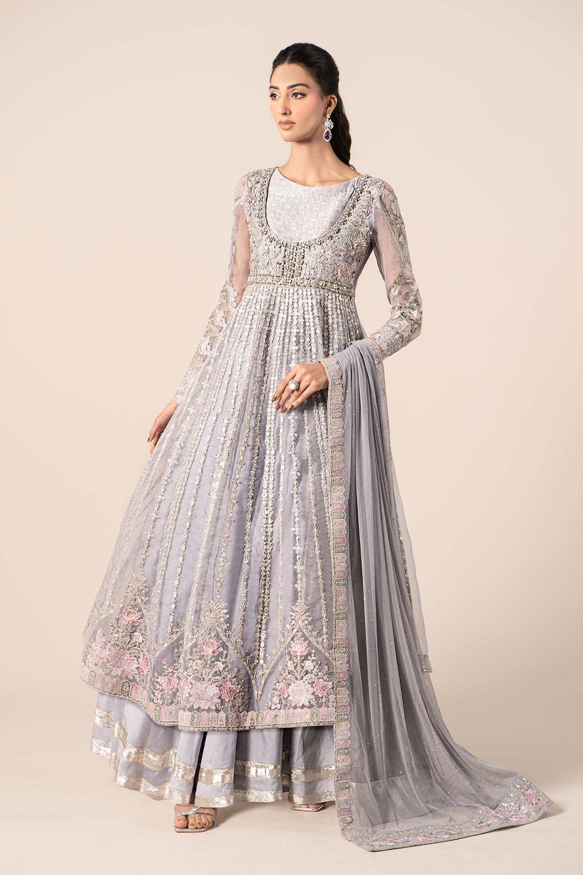 Maria B | Formal Wears | SF-EF25-43 -  Maria B Ladies Clothes - Original Designer Dress - House of Maryam