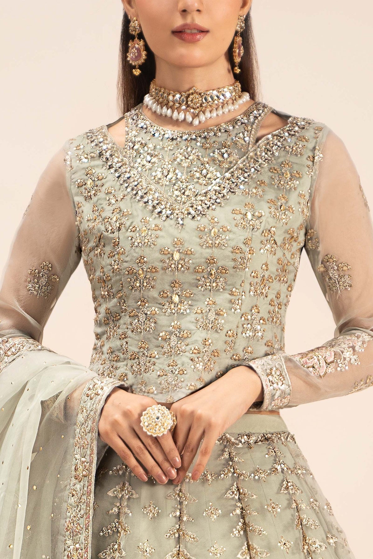 Maria B | Formal Wears | SF-EF25-55 -  Maria B Ladies Clothes - Original Designer Dress - House of Maryam