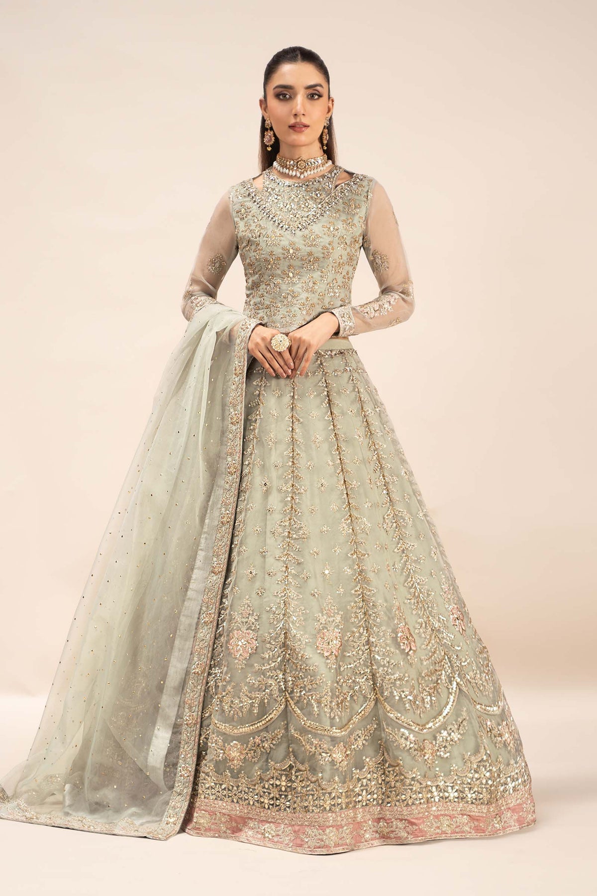 Maria B | Formal Wears | SF-EF25-55 -  Maria B Ladies Clothes - Original Designer Dress - House of Maryam