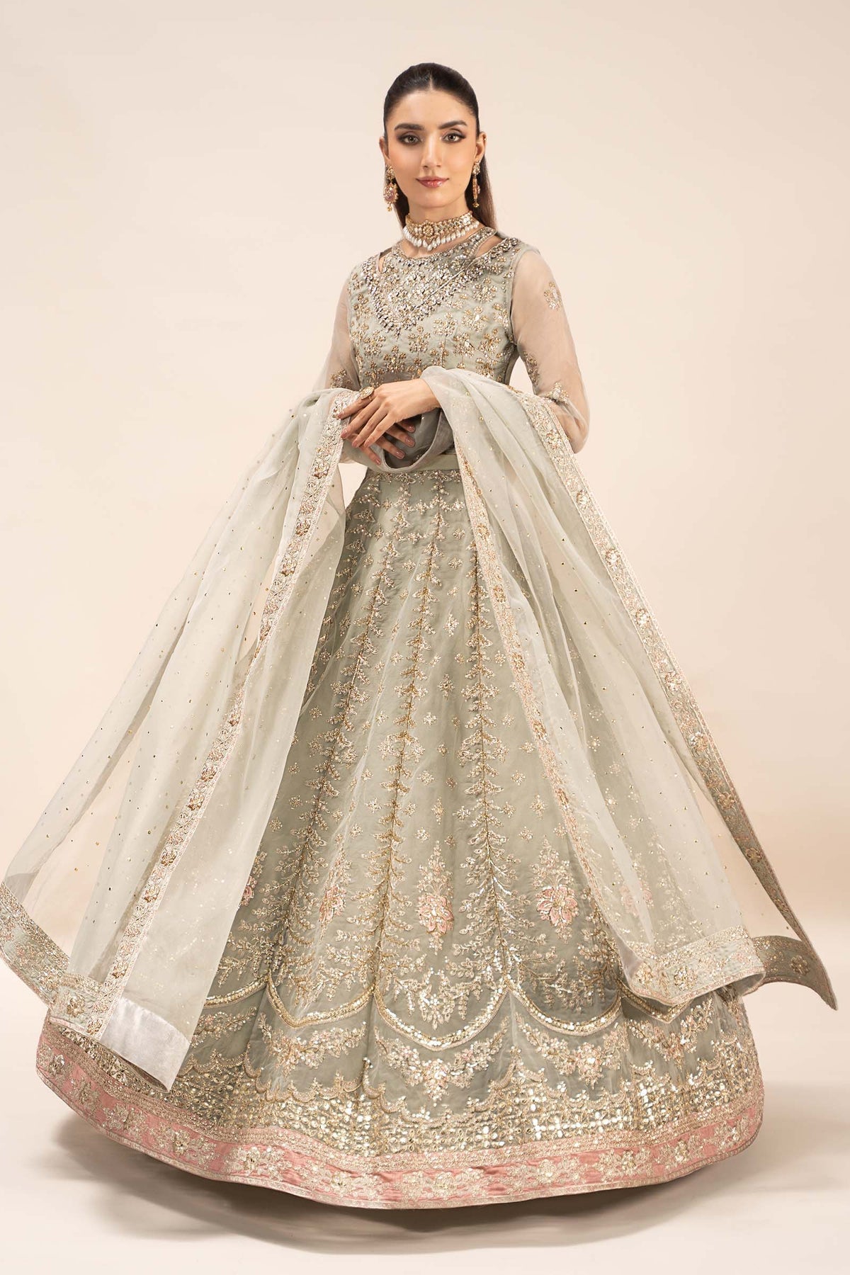 Maria B | Formal Wears | SF-EF25-55 -  Maria B Ladies Clothes - Original Designer Dress - House of Maryam