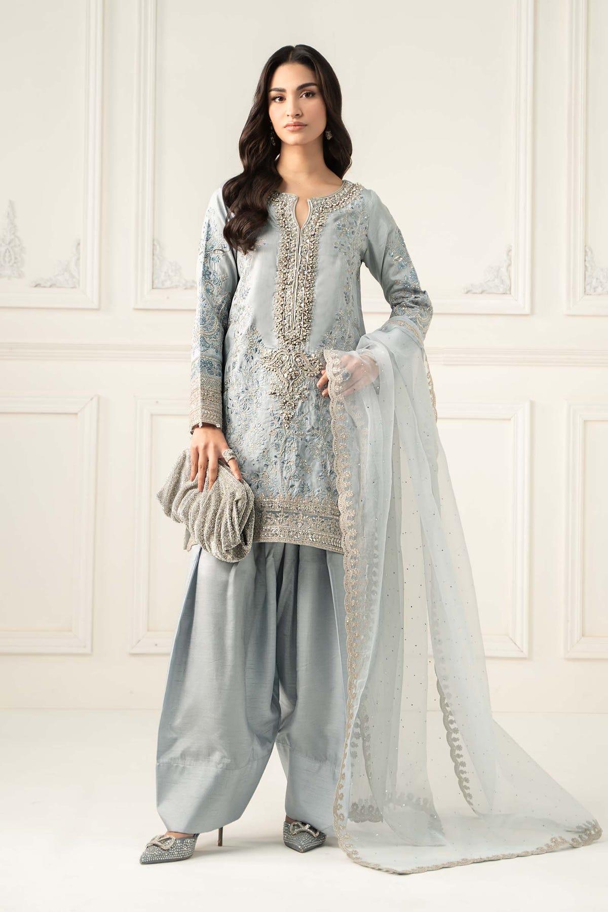 Maria B | Formal Wears | SF-EF25-62 -  Maria B Ladies Clothes - Original Designer Dress - House of Maryam