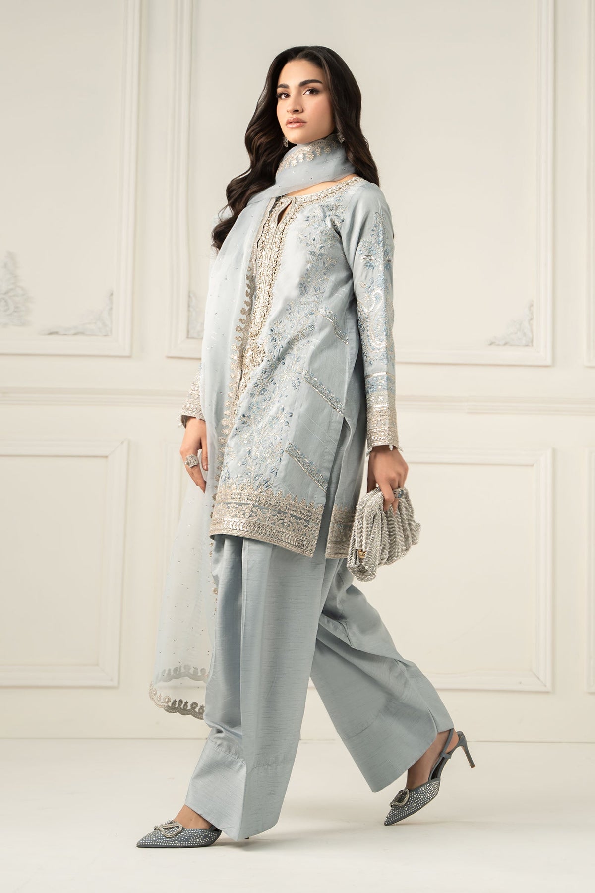 Maria B | Formal Wears | SF-EF25-62 -  Maria B Ladies Clothes - Original Designer Dress - House of Maryam