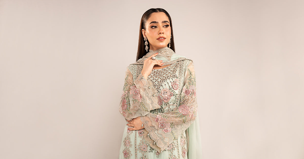 Maria  B | luxury formals | SF-EF26-01-Sea Green, image 7