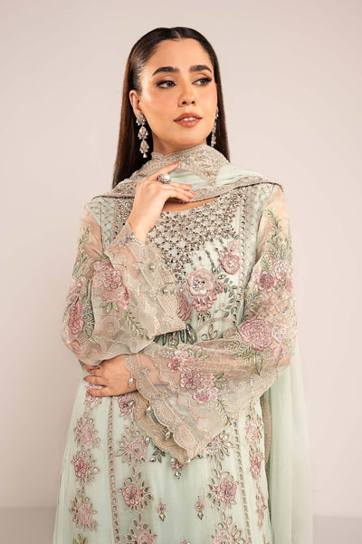 Maria  B | luxury formals | SF-EF26-01-Sea Green