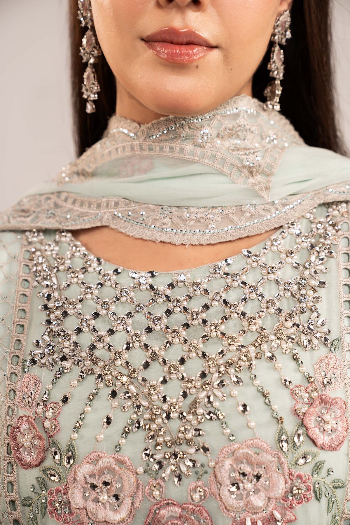 Maria  B | luxury formals | SF-EF26-01-Sea Green, image 6