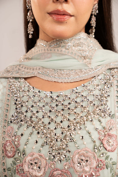 Maria  B | luxury formals | SF-EF26-01-Sea Green