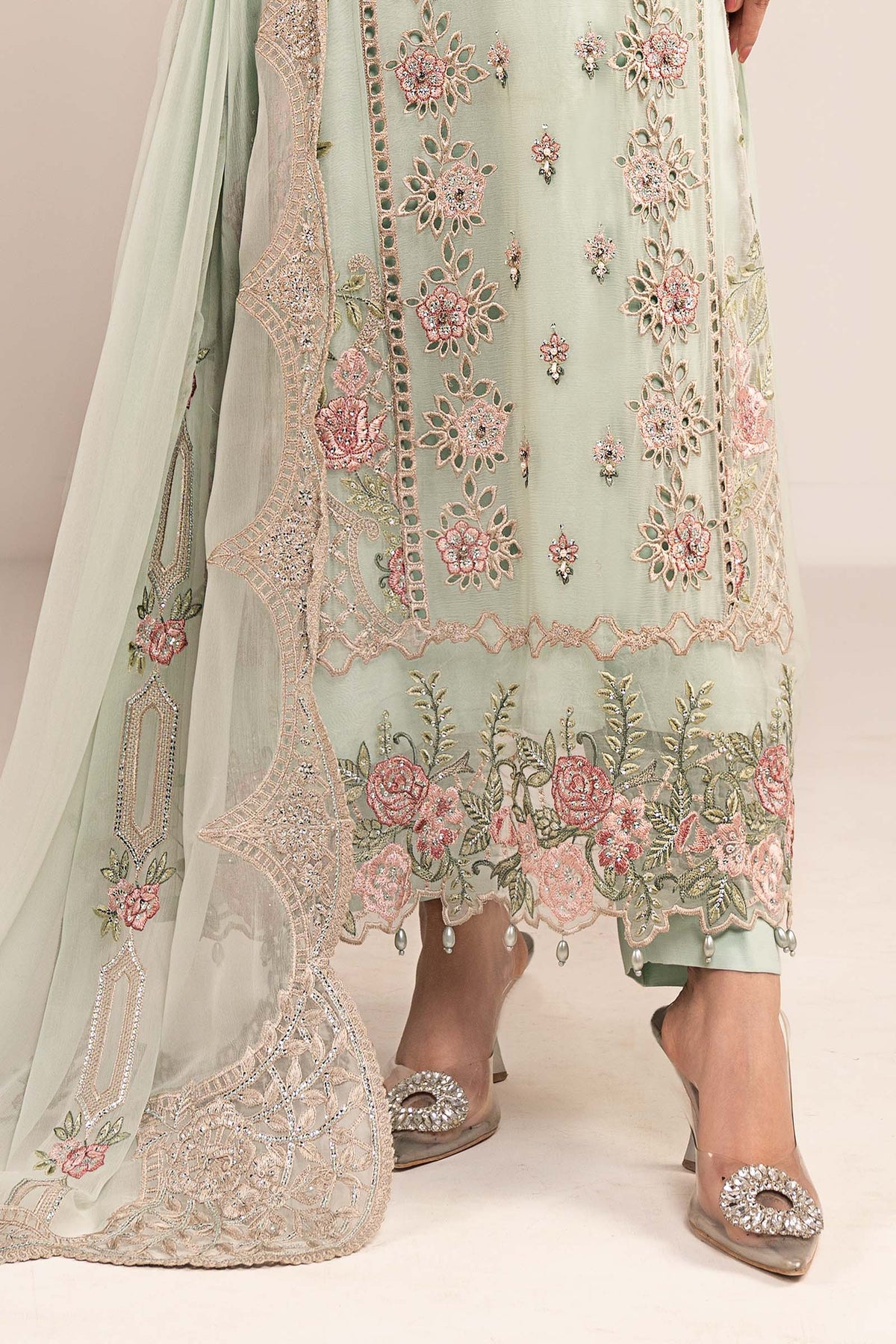 Maria  B | luxury formals | SF-EF26-01-Sea Green, image 4