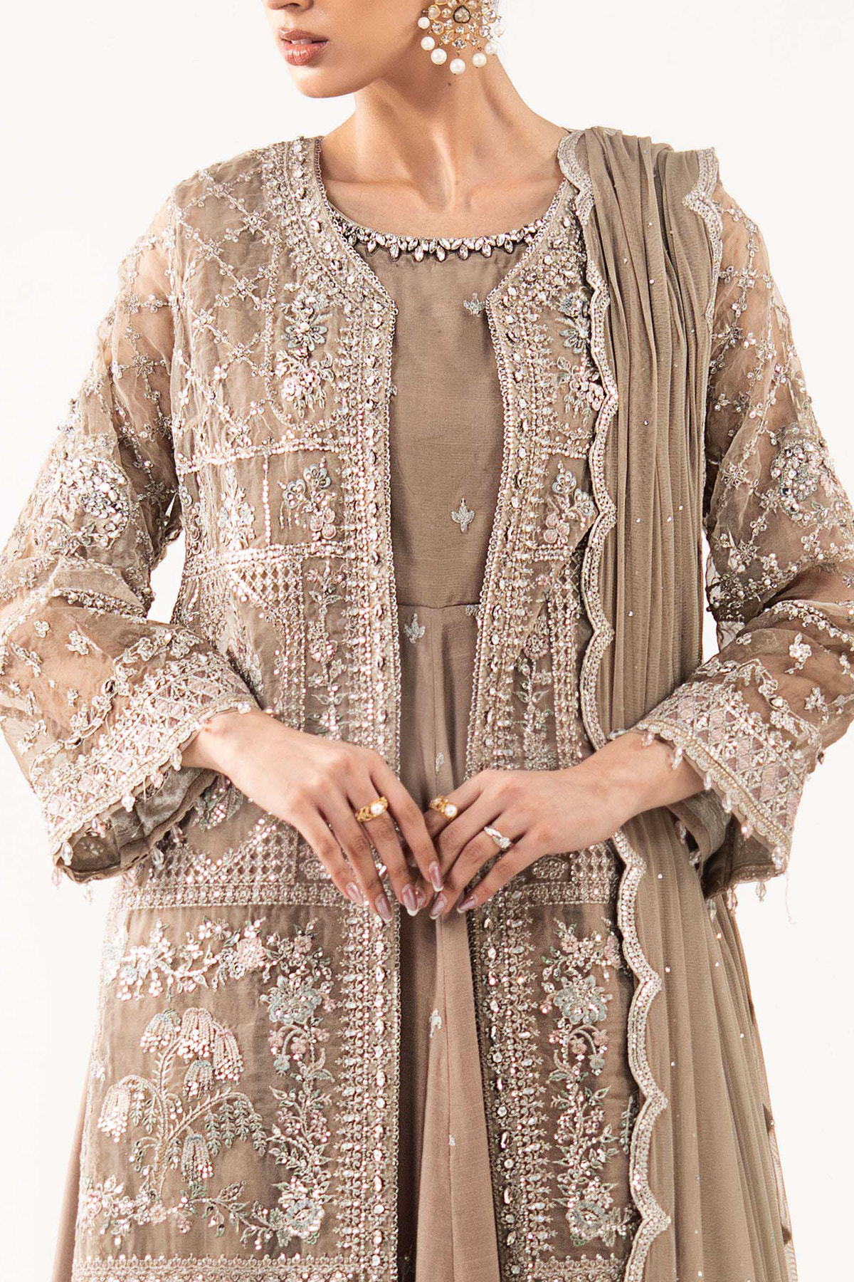 Maria B | Luxury Formals | SF-EF26-05-Coffee, image 3
