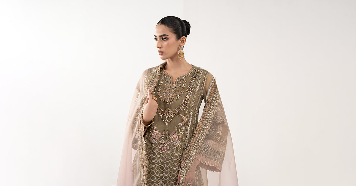 Maria B | Luxury Formals | SF-EF26-10-Coffee, image 6