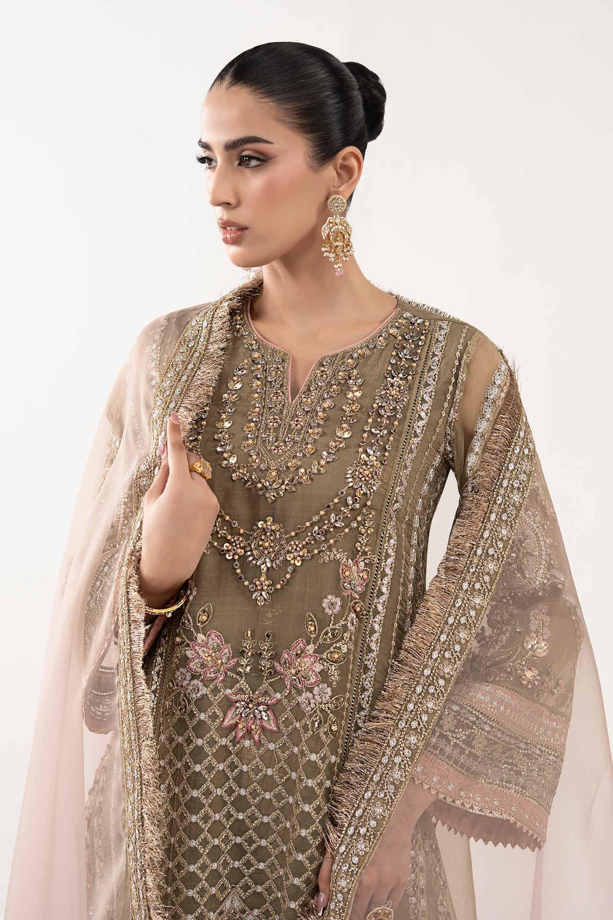Maria B | Luxury Formals | SF-EF26-10-Coffee, image 3