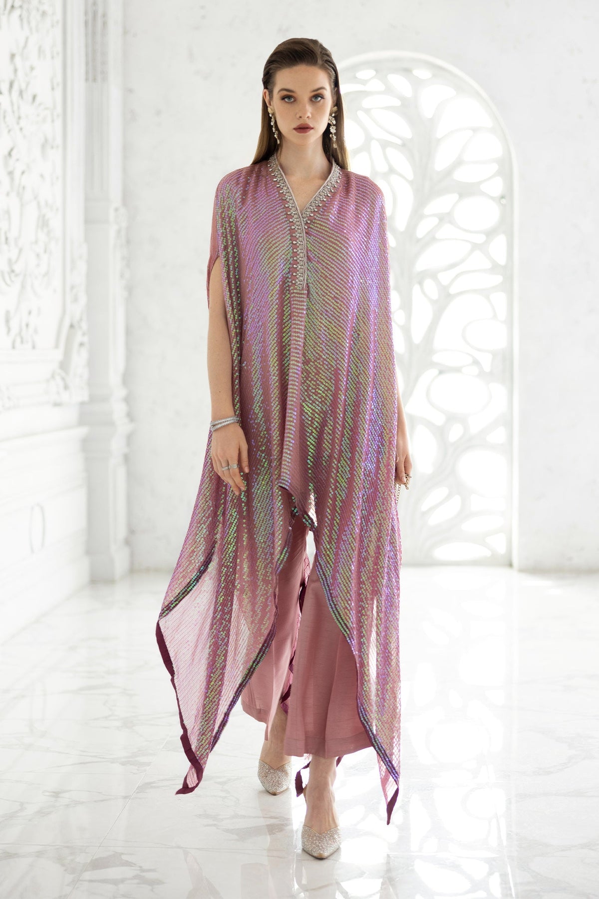 Maria B | Luxury Formals | SF-EF26-11-Beige and Green-2