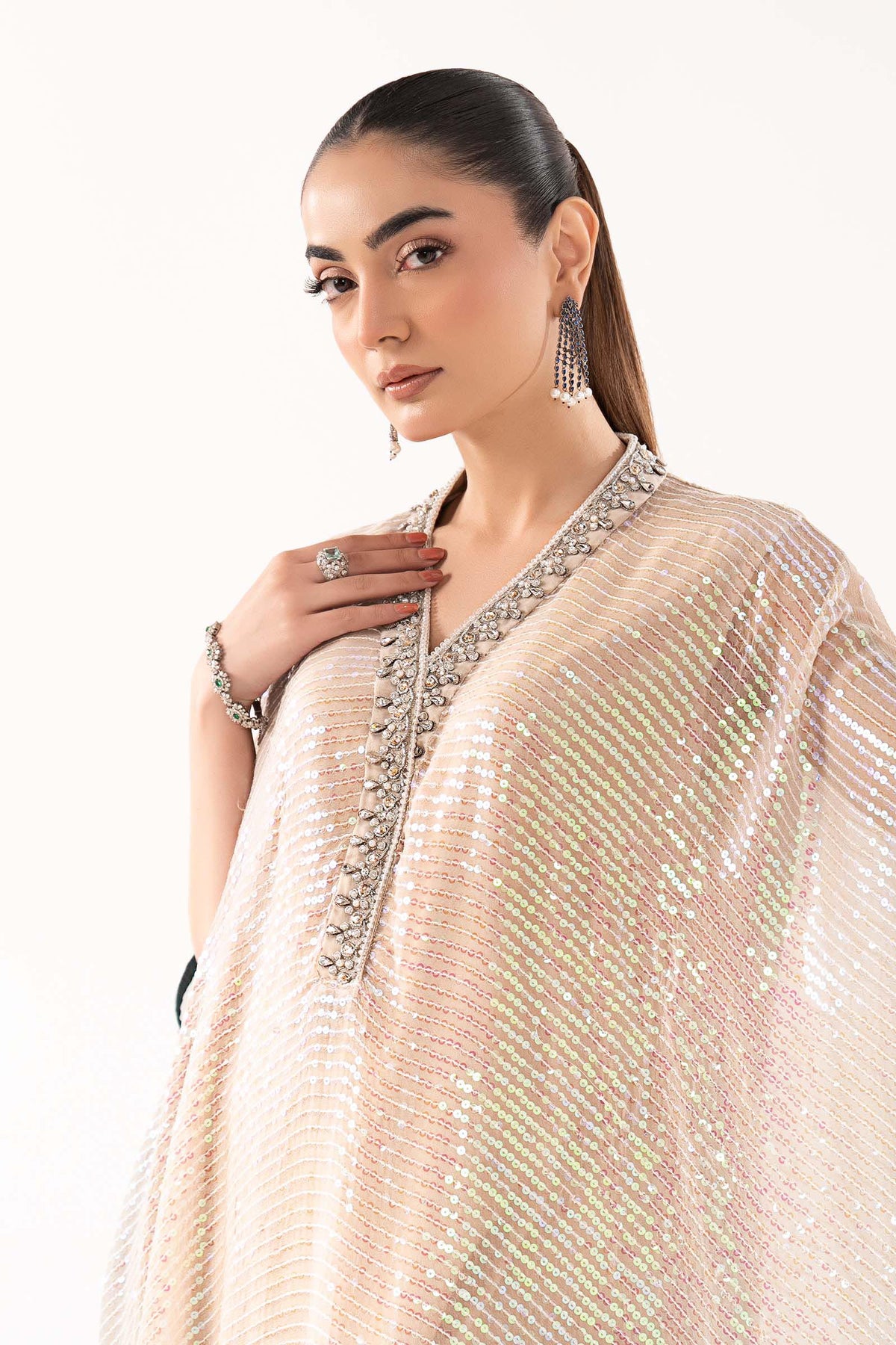 Maria B | Luxury Formals | SF-EF26-11-Beige and Green-7