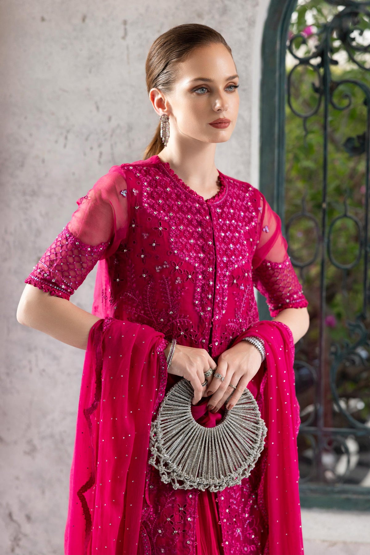 Maria B | Luxury Formals | SF-EF26-53-Fuchsia Pink, image 4