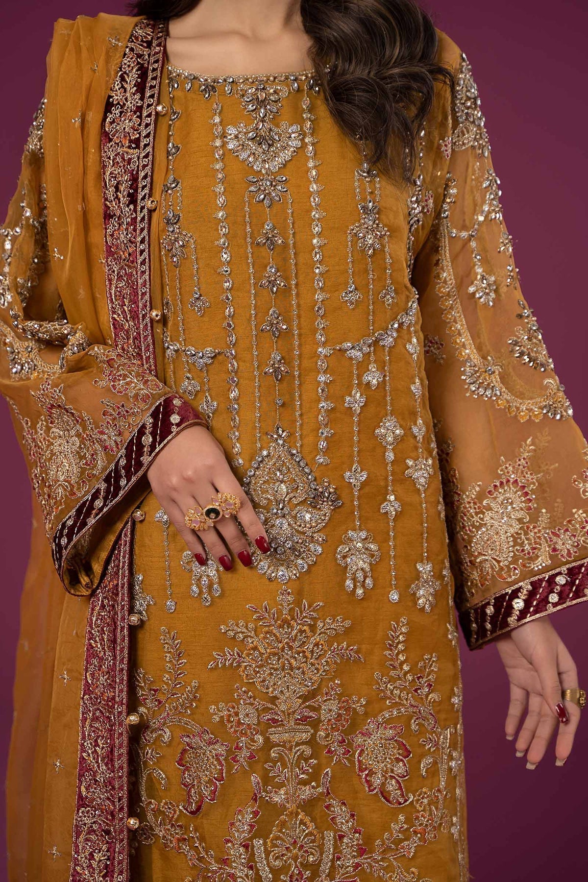 Maria B | Formal Wears | SF-EF24-45 by Designer Maria B - House of Maryam - Pakistani Designer Ethnic Wear in {{ shop.shopifyCountryName }}