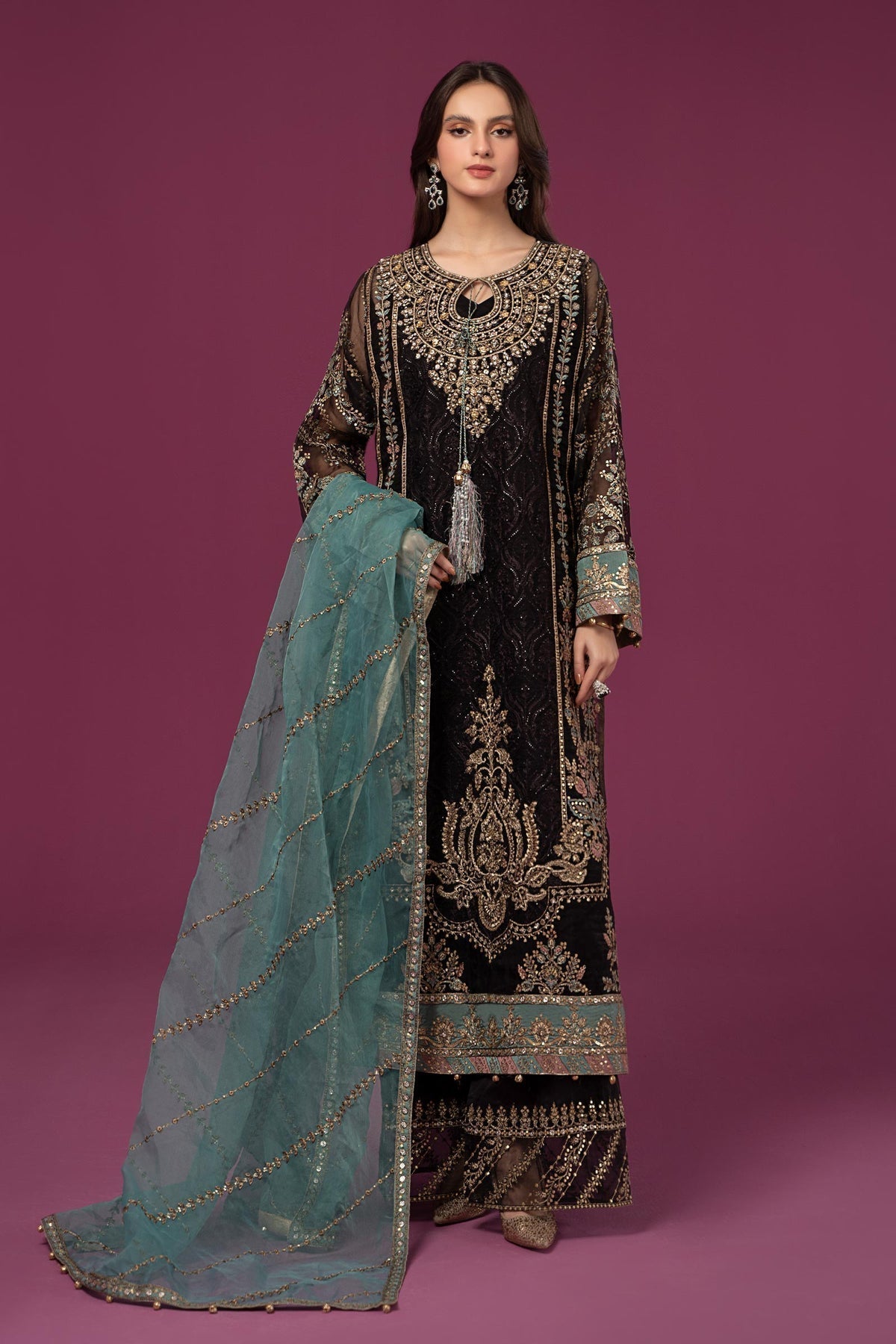 Maria B | Formal Wears | SF-EF24-46 by Designer Maria B - House of Maryam - Pakistani Designer Ethnic Wear in {{ shop.shopifyCountryName }}