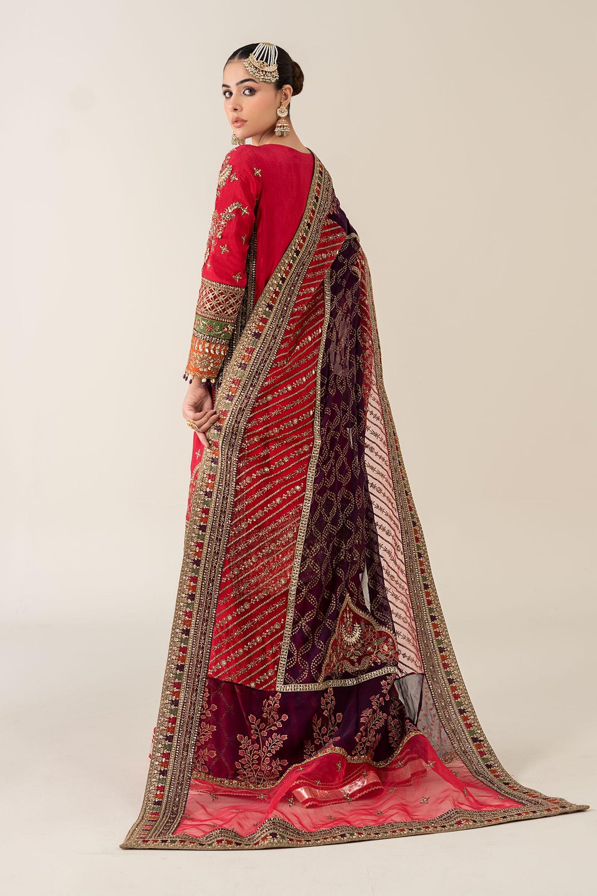 Maria B | Pre Fall 25 | Bamber Raw Silk Suit 14 -  Maria B Ladies Clothes - Original Designer Dress - House of Maryam