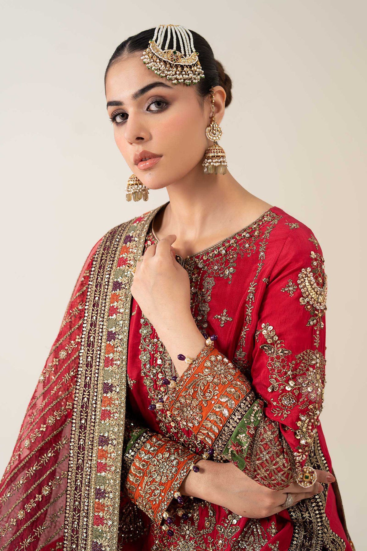 Maria B | Pre Fall 25 | Bamber Raw Silk Suit 14 -  Maria B Ladies Clothes - Original Designer Dress - House of Maryam