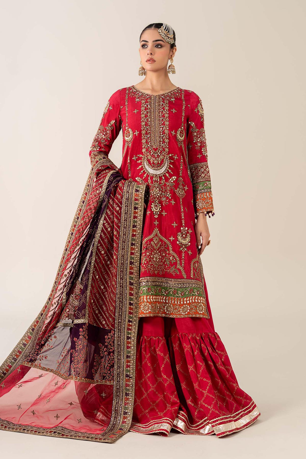 Maria B | Pre Fall 25 | Bamber Raw Silk Suit 14 -  Maria B Ladies Clothes - Original Designer Dress - House of Maryam