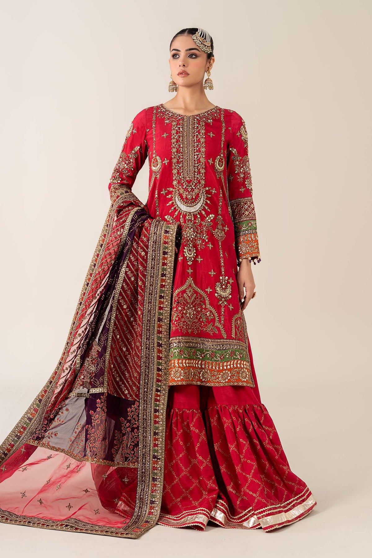 Maria B | Pre Fall 25 | Bamber Raw Silk Suit 14 -  Maria B Ladies Clothes - Original Designer Dress - House of Maryam