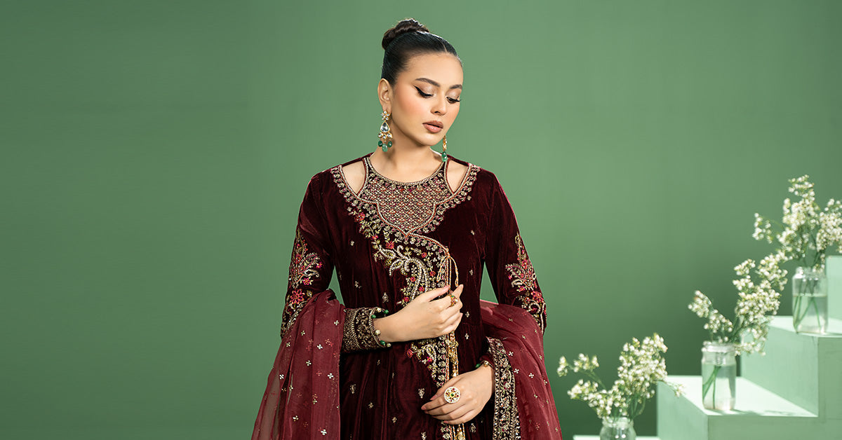 Maria b | Formal Wears | SF-W24-02 -  Maria B Formal - Original Designer Dress - House of Maryam