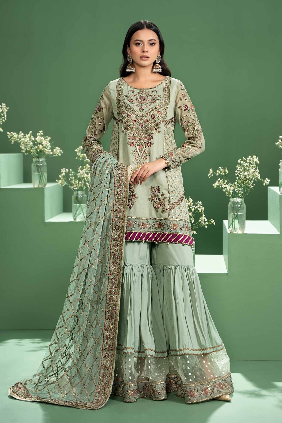 Maria b | Formal Wears | SF-W24-45 -  Maria B Formal - Original Designer Dress - House of Maryam