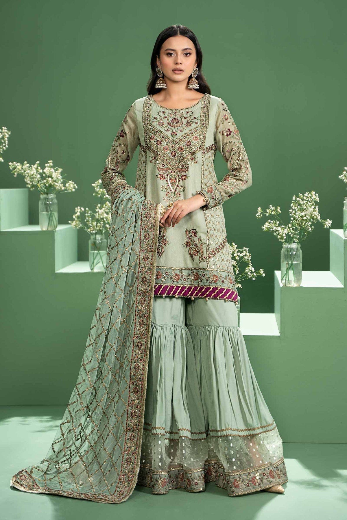 Maria b | Formal Wears | SF-W24-45 -  Maria B Formal - Original Designer Dress - House of Maryam