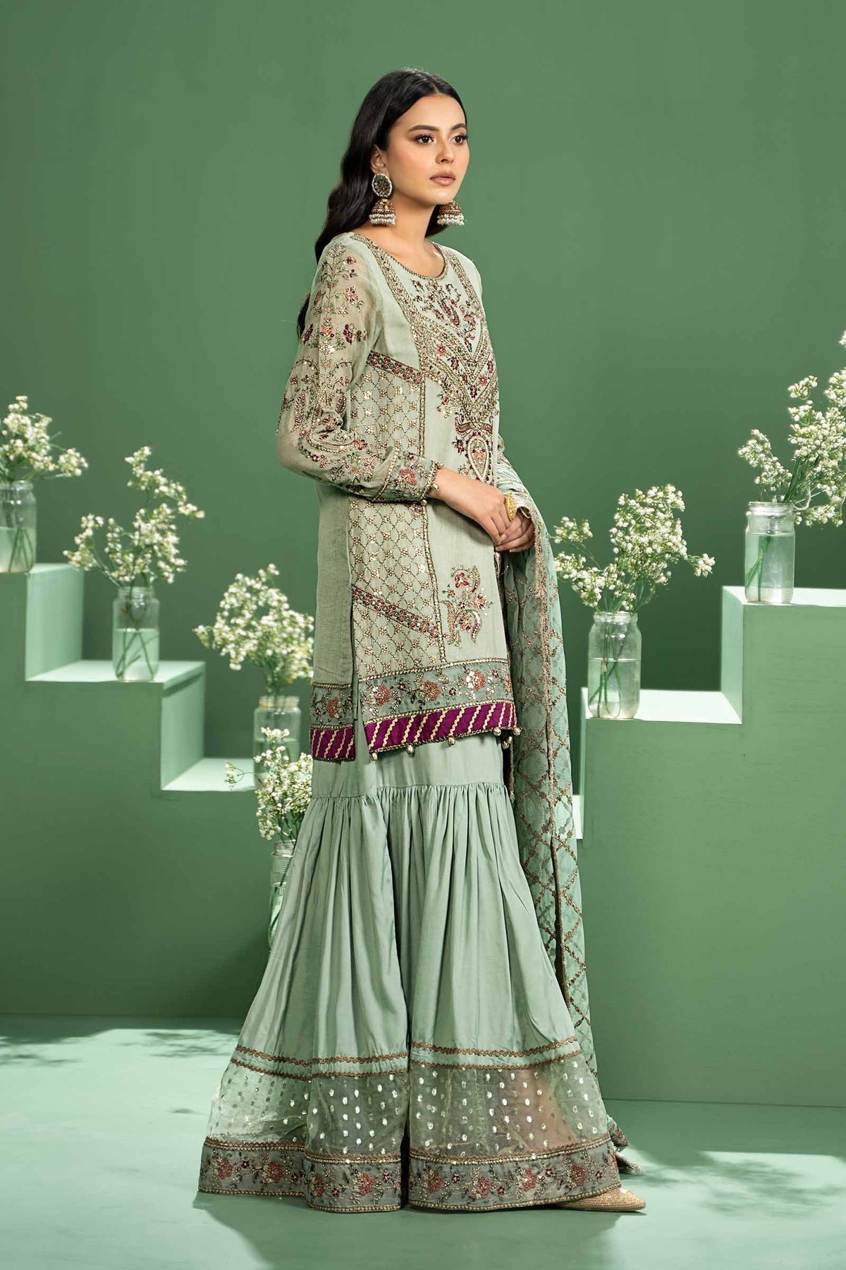 Maria b | Formal Wears | SF-W24-45 -  Maria B Formal - Original Designer Dress - House of Maryam