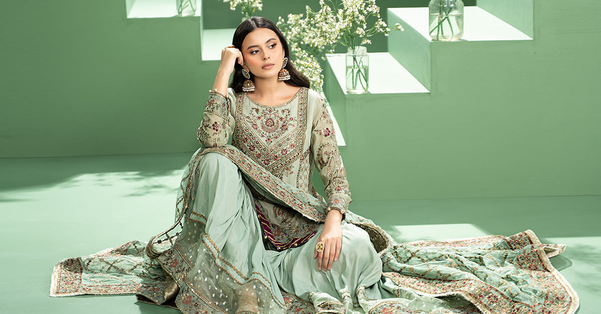 Maria b | Formal Wears | SF-W24-45 -  Maria B Formal - Original Designer Dress - House of Maryam