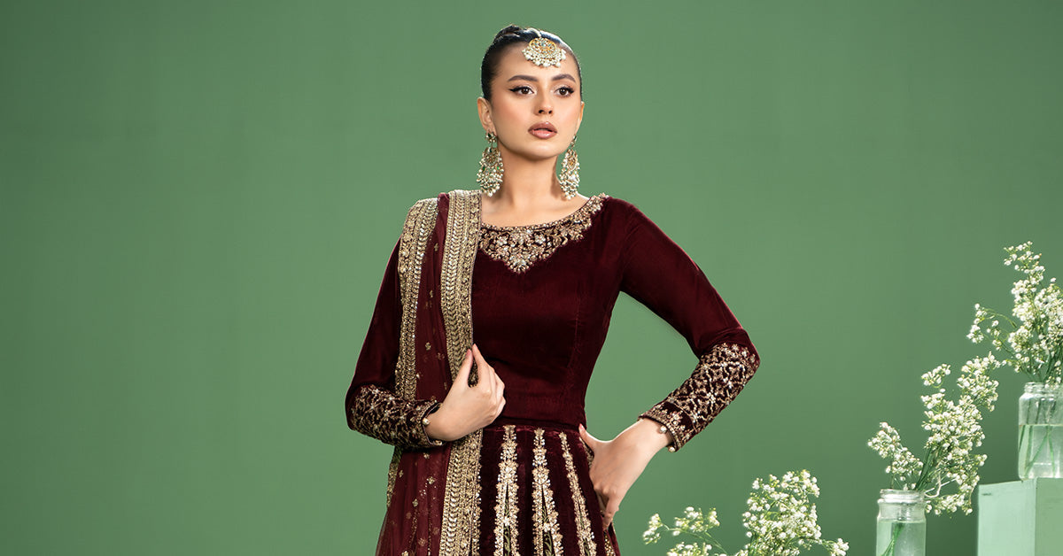 Maria b | Formal Wears | SF-W24-17 -  Maria B Formal - Original Designer Dress - House of Maryam