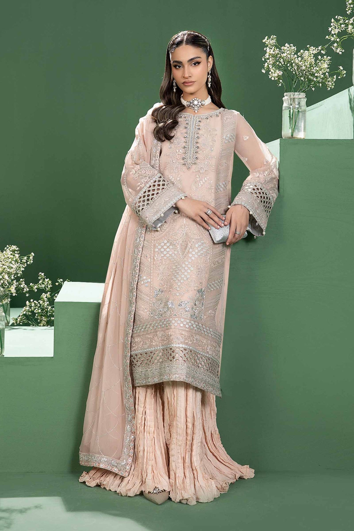 Maria b | Formal Wears | SF-W24-18 -  Maria B Formal - Original Designer Dress - House of Maryam
